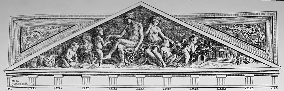 Tympan de l’ancienne douane.