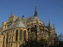 Arrière de la Cathédrale Notre-Dame de Reims.