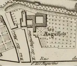 Reims Couvent des Augustins Extrait Plan Legendre BMR.