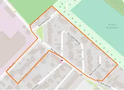 Contour Cité-jardin de la Charonnière ou Saint-Léonard sous OSM