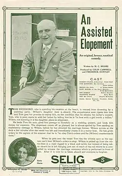 Description de l'image Release flier for AN ASSISTED ELOPEMENT, 1912.jpg.