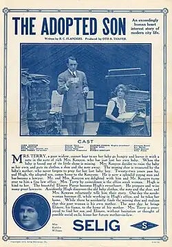 Description de l'image Release flier for THE ADOPTED SON, 1912.jpg.