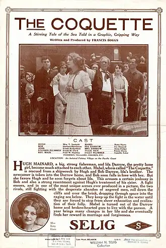 Description de l'image Release flier for THE COQUETTE, 1911.jpg.