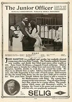 Description de l'image Release flier for THE JUNIOR OFFICER, 1912.jpg.