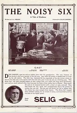 Description de l'image Release flier for THE NOISY SIX, 1913.jpg.