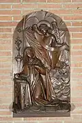 Haut relief provenant du maître-autel, l'Annonciation