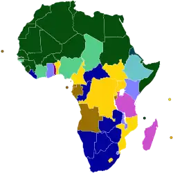 carte montrant en couleurs les zones caractérisées par leur pratique religieuse