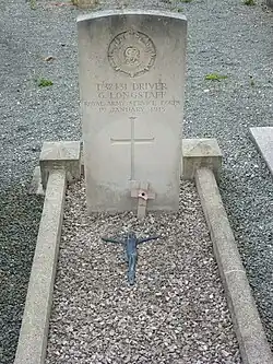 La tombe de guerre de la CWGC.
