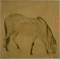 Un cheval, Ren Renfa, vers 1300, A. Musée d'État des arts Abilkhan Kasteyev de la République du Kazakhstan
