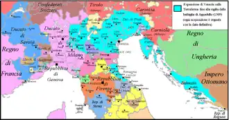 Expansion de la Terraferma de la République de Venise