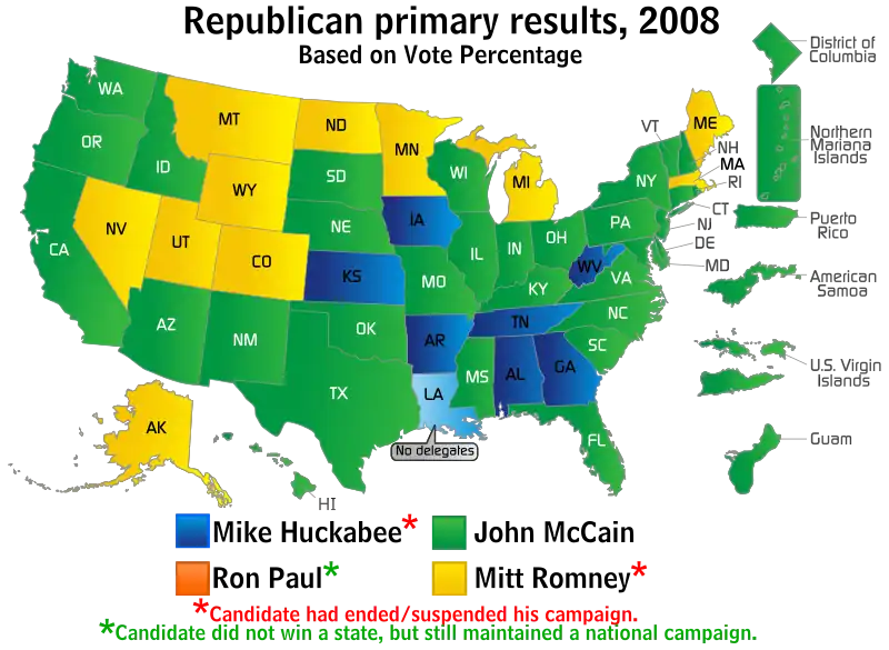 Résultats des élections primaires.