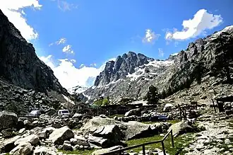 Le Lombarduccio (2&nbsp;261&nbsp;mètres) dominant le lac de Melu.