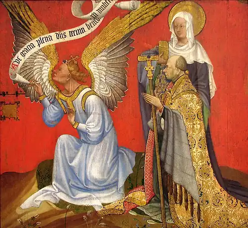 Ange de l'Annonciation, vers 1410, musée d'Art et d'Archéologie de Laon.