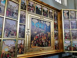 Copie du Retable de Montbéliard, exposée au temple Saint-Martin depuis juin 2016.