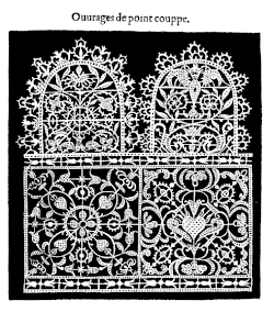 Modèle pour point coupé dans Les Singuliers et Nouveaux Pourtaicts de Frederico de Vinciolo