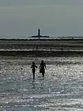 Le phare à marée basse.