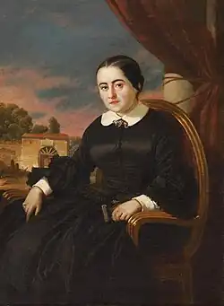 Portrait de dame (huile sur toile, vers 1858)