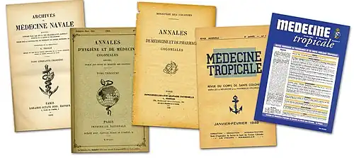  quelques exemplaires de la revue présentant l'évolution des couvertures en fonction des époques