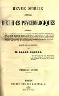 Couverture du premier numéro de La Revue spirite (1858).