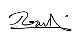 Signature de Reza Pahlavi رضا پهلوی