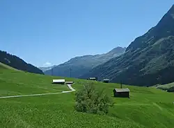La vallée de Rheinwald vers Hinterrhein
