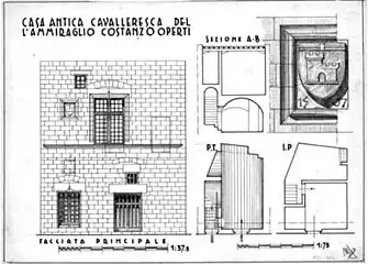 Rhodes, maison de Constanzo Operti di Fossano, grand-amiral.