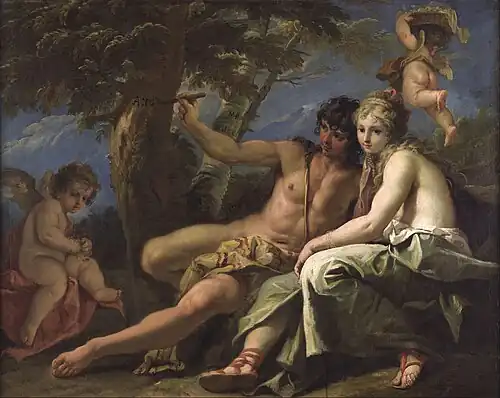 Medor et Angelique, v. 1716Sebastiano RicciMusée Brukenthal, Sibiu