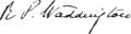 Signature de Richard Waddington