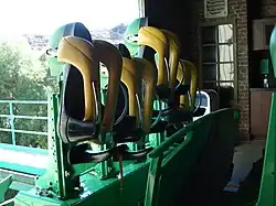 Les sièges d'un wagon.