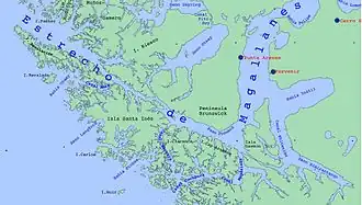 L'île Recalada, au nord-ouest de la Terre de Feu.