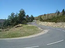 Un lacet sur le versant sud.