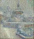 Rihard Jakopič (Slovénie), Križanke sous la neige, 1910, Ljubljana, Musée national de Slovénie.