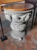 Fonts baptismaux sculptés par Abraham Düntz, 1671.