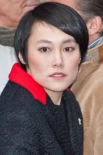 Rinko Kikuchi, dans le rôle de Mako Mori, pour le film Pacific Rim de Guillermo del Toro, sorti en 2013.
