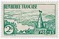 Timbre français émis en 1935 Rivière bretonne.