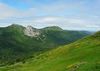 La roche Taillade (sommet le plus à gauche)