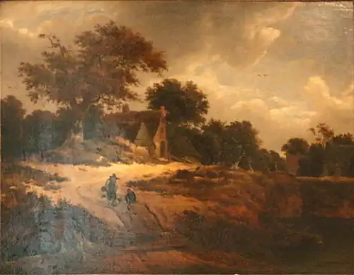 Attribué à Roelof van Vries, Village près d'une rivière.