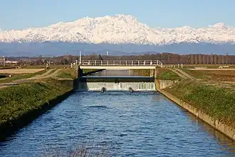 La roggia Mora entre Briona et Novare