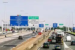L'autoroute du Nord (A1) à hauteur de l'aéroport Charles-de-Gaulle.