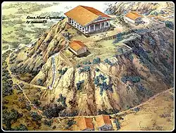 Vue d'artiste du Capitole avec ses premiers temples