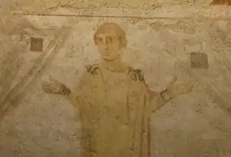 Figure centrale de l'orant, sous la fenestrella.