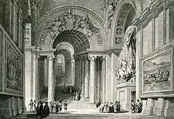 La gravure de la Scala Regia au Vatican.