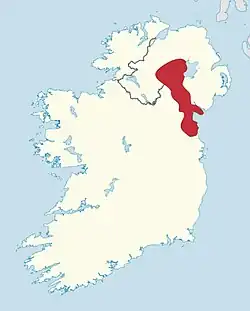 Localisation de l'archidiocèse d'Armagh en Irlande.