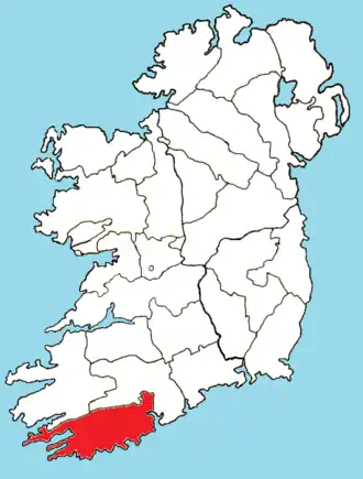 Localisation du diocèse en Irlande.