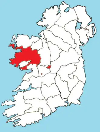 Emplacement de l'archidiocèse en Irlande.