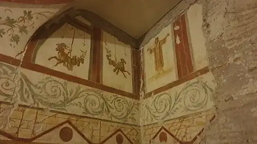 Fresque de l'Orante (femme en prière), avec chèvres et boucs.