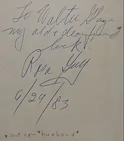 signature de Rosa Guy