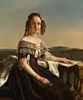Portrait d'une dame dans un paysage, 1845, collection privée