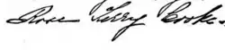 signature de Rose Terry Cooke