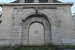 Halle aux toiles de Rouen (Seine-Maritime, France) : mémorial aux victimes civiles de la Seconde Guerre mondiale